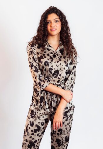 Blusa Jade Animal Print Gris