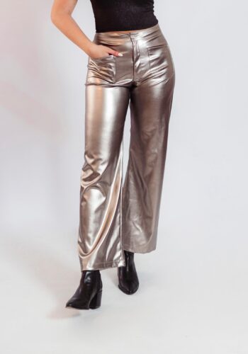 Pantalon Luana Eco Cuero Peltre