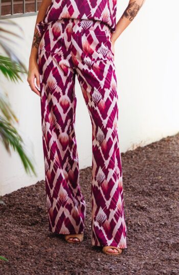 Pantalon Luana Magenta Print