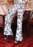 Pantalon Luana Marfil Negro Print