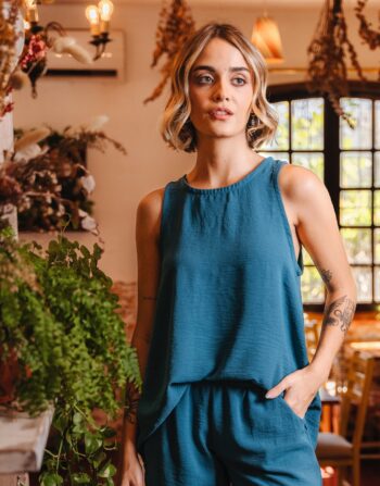 Blusa Gina Cey Azul