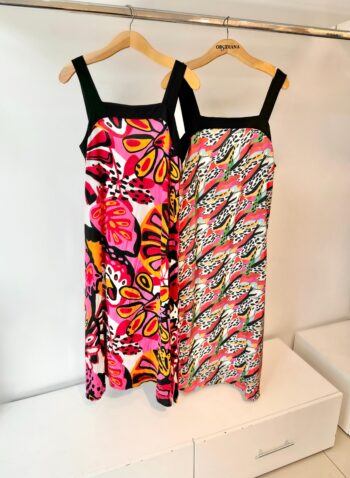 Vestido Capri Fucsia y Negro