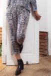 Pantalon Alba Animal Print Beige