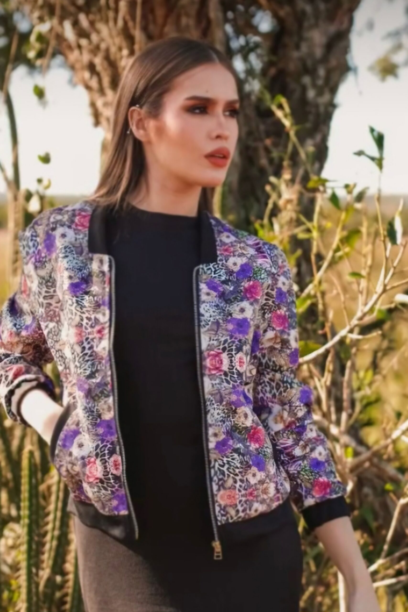 Campera Bomber Print