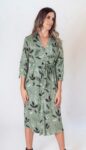 Vestido Camisero Hojas