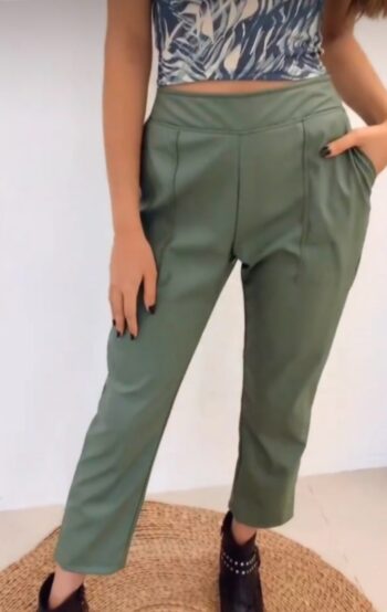 Jogger Ecocuero verde