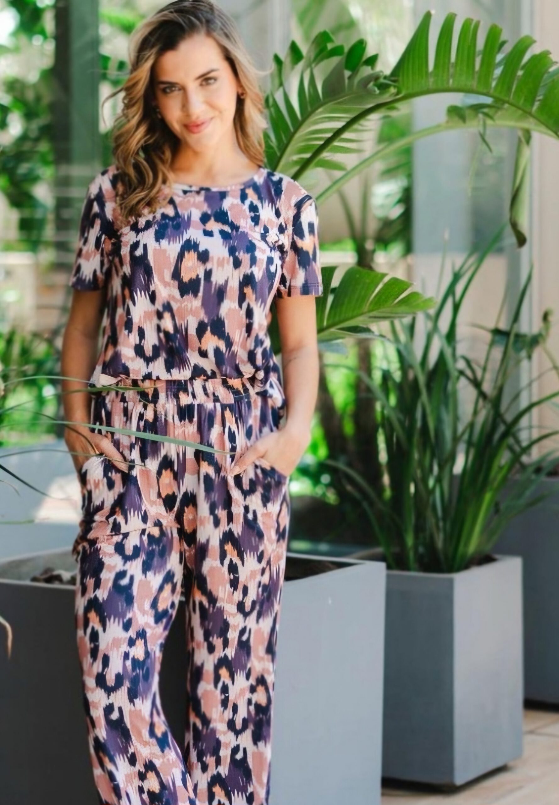 Remera Nina Animal Rosa