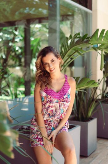 Blusa Luna Ornament Fucsia