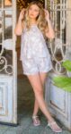 Short Grecia Beige Hojas