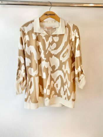 Sweater Giuliana Print Camel