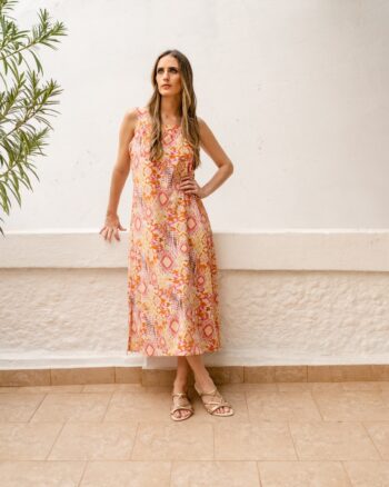 Vestido Capri Salmon Print