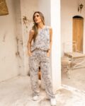 Blusa Gina Gris Crema