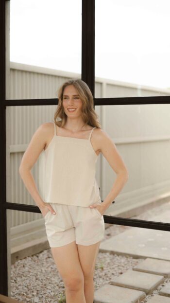 Blusa Fiona Lino Beige