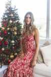 Vestido Allegra Rojo Hojas