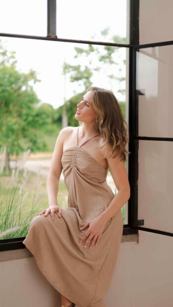 Vestido Ana Yoyo Beige