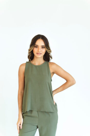 Blusa Gina Cey Twil Verde