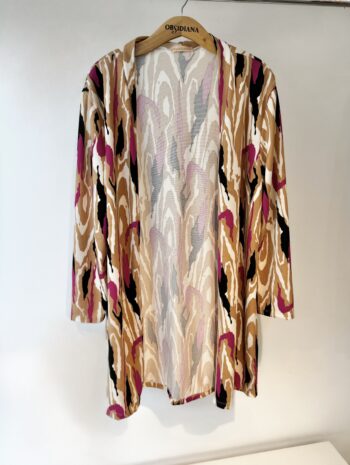 Saco Celina Print Camel Fucsia